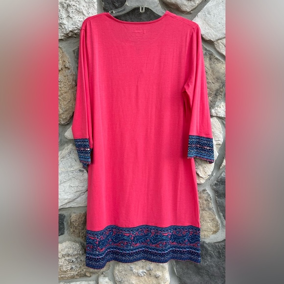 Coolibar Dress Size M UPF 50+ Pink Blue Beach Resort Wear Sun Protection Outdoor - Picture 2 of 4